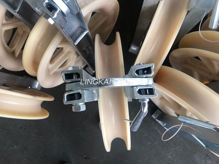 Katrol Roda Rol Kabel Kait Sheave Blok Merangkai Tunggal Aloi Aluminium Nilon