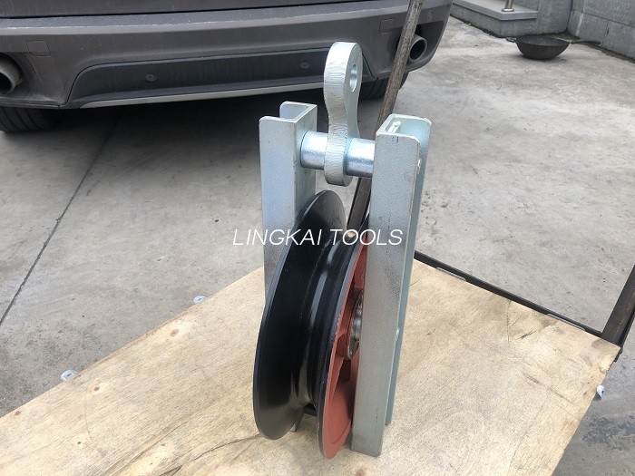 Blok Katrol Tali Kabel Tali Kawat Untuk Blok Pembalik Kecepatan Tinggi Konduktor