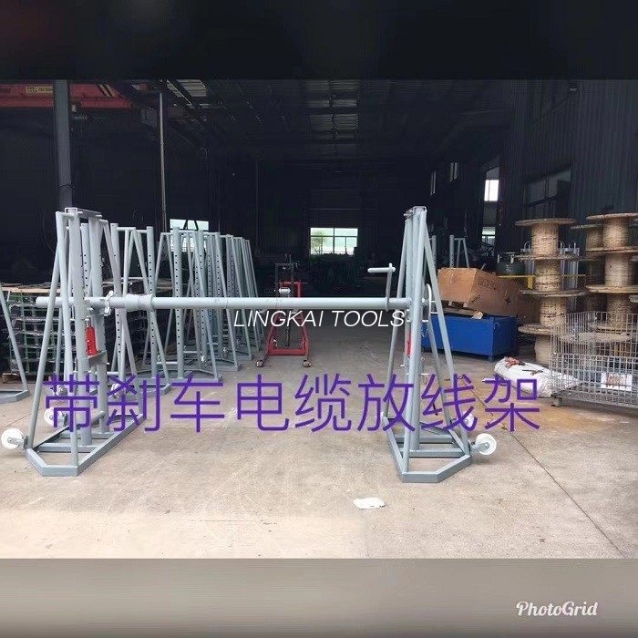Drum Kabel Pendukung Jack Penyangga Gulungan Kawat Tipe Hidraulik Beban Berat