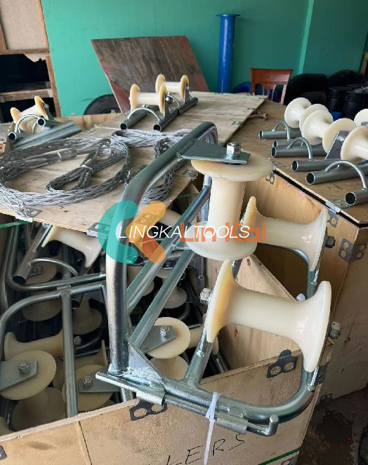 Triple Cable Roller Untuk Menarik Kabel Serbaguna