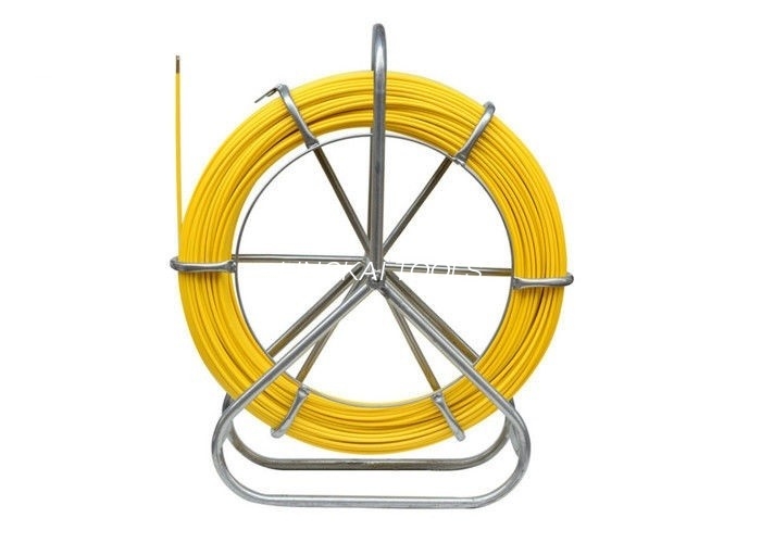 Alat Kabel Bawah Tanah Kuning Portabel, Rodder Saluran Fiberglass 4 ~ 16 Mm