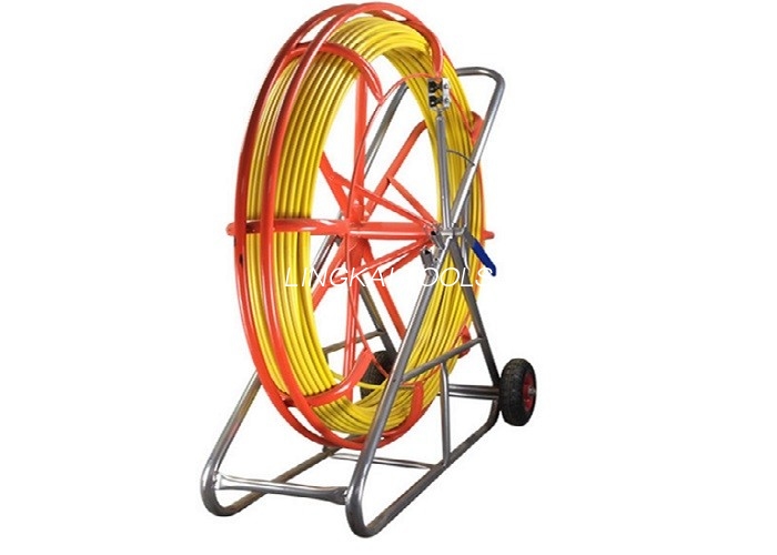 Alat Konstruksi Dasar 300M 10 Diameter Kabel Fiberglass FRP Pulling Rodder