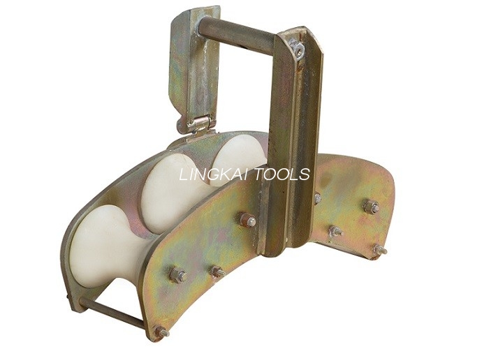 Alat Kabel Serat Optik R570 Mm Struktur Empat Roda Blok Merangkai OPGW