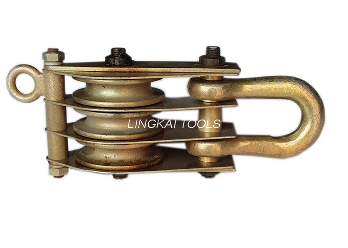 Tackle Hoisting Snatch Baja Tugas Berat 15T Untuk Konstruksi Saluran Overhead