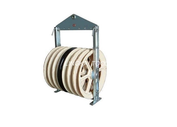 Lima Roda Nilon Diameter 916mm Katrol Konduktor yang Dibundel Untuk Saluran Udara