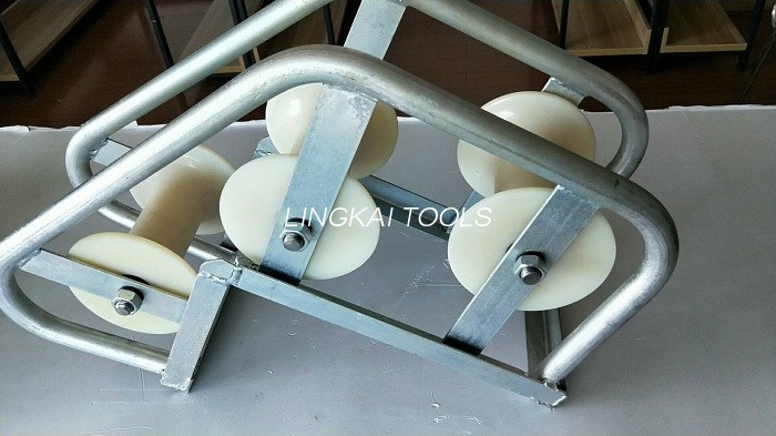 SH450J Model Galvanis Manhole Cable Roller Tipe Tikungan Bahan Aluminium