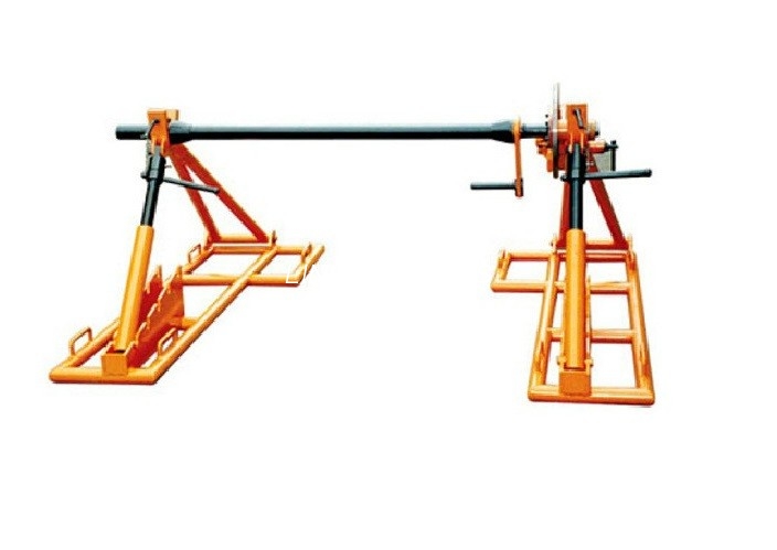 Jack Pengangkat Drum Kabel Merangkai Garis, Jack Kabel Hidraulik 7T Dengan Motor