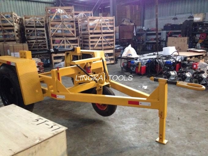 Alat Kabel Bawah Tanah 3 Ton Wire Spool Trailer Dengan Sistem Rem Over Run
