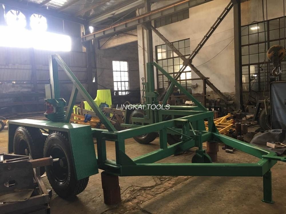 Pembawa Drum Kabel Kapasitas Beban 12 Ton Dengan Cat Semprot Perawatan Permukaan