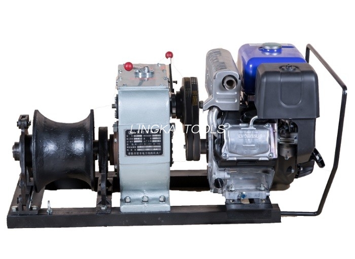 Penarik Winch Kabel Bensin Dengan Mesin Honda / YAMAHA Untuk Konstruksi Tenaga