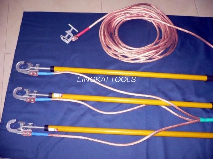 Alat Safety Konstruksi Kawat Grounding Dengan Tiang Grounding / Clip Set