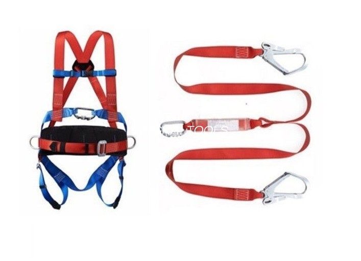 Lineman Safety Harness Alat Keselamatan Konstruksi Sabuk Pengaman Poliester 100%.