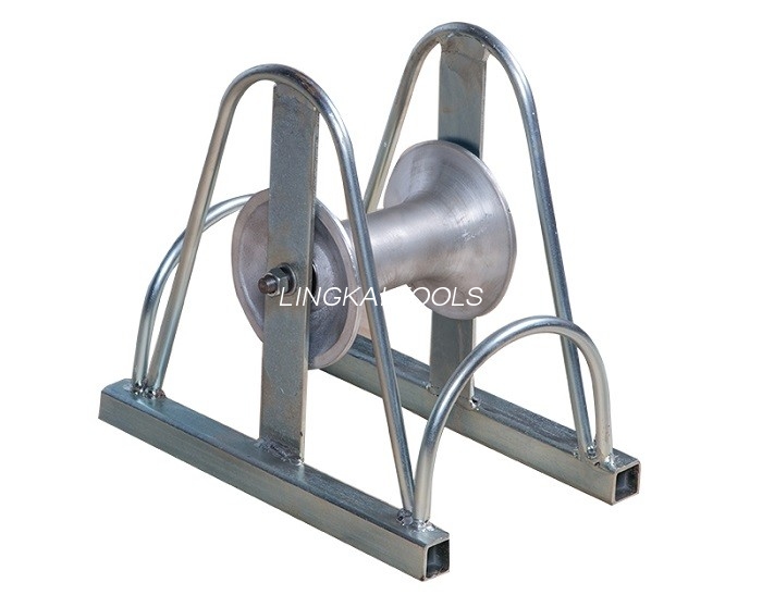 Paduan Aluminium Merangkai Katrol Tipe Jembatan Rol Kabel Garis Lurus