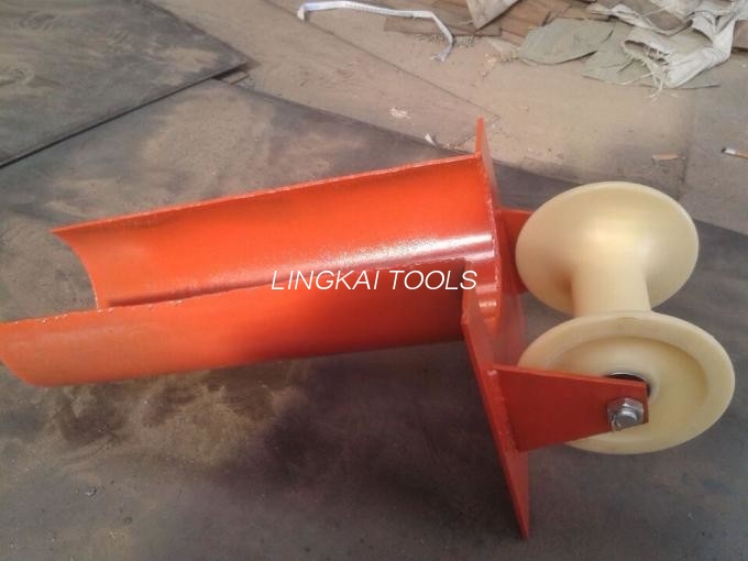 Split Lock Roller Guide Cable Reel Roller Bell Mouth Type dengan Roda Nilon