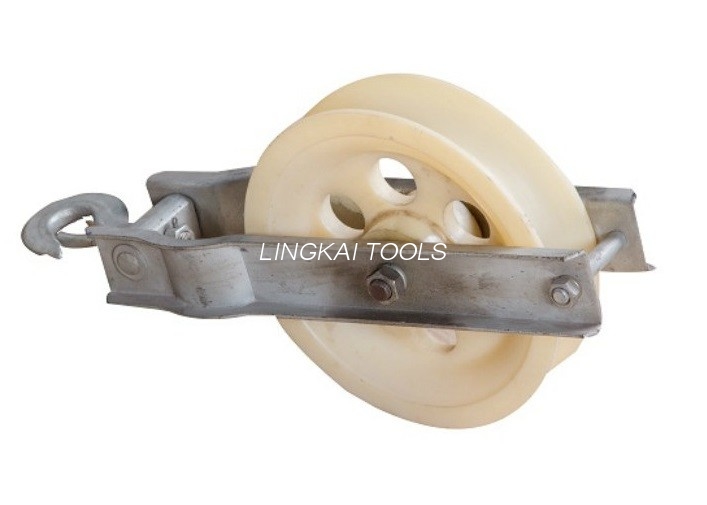 Alat Ereksi Menara 15-60 Kn Katrol Konduktor Tunggal MC Nylon Sheave