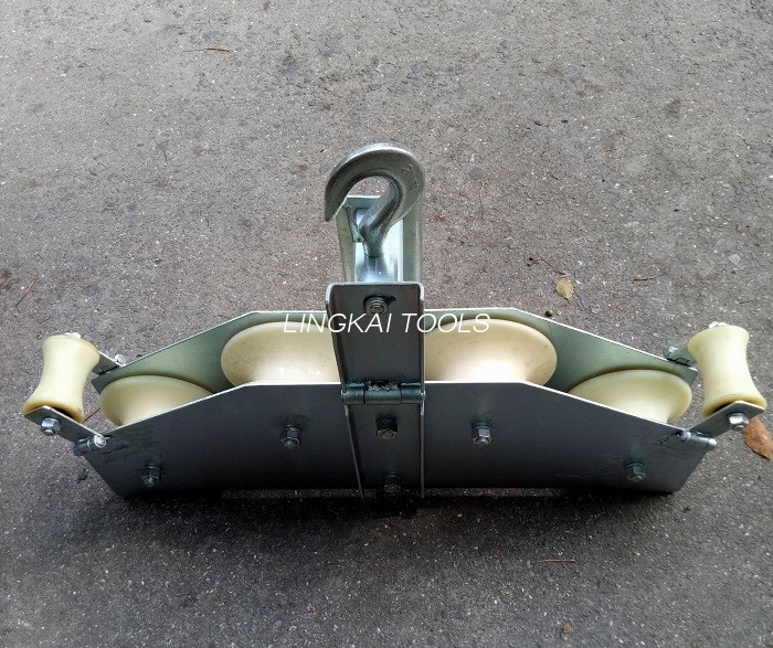 Alat Dan Peralatan Fiber Optik 20KN Blok Merangkai Kabel OPGW Anti Twist