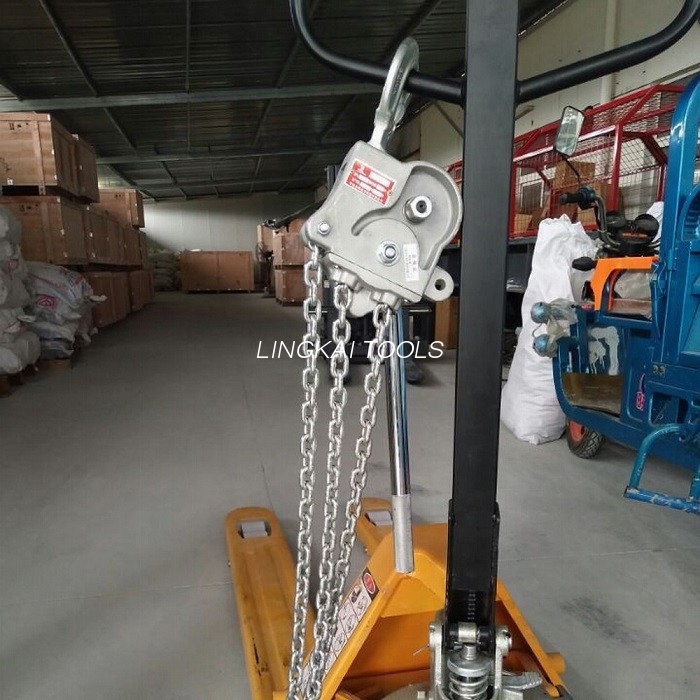 7.5 KN Aluminium Alloy Manual Chain Hoist / Peralatan Merangkai Saluran Overhead
