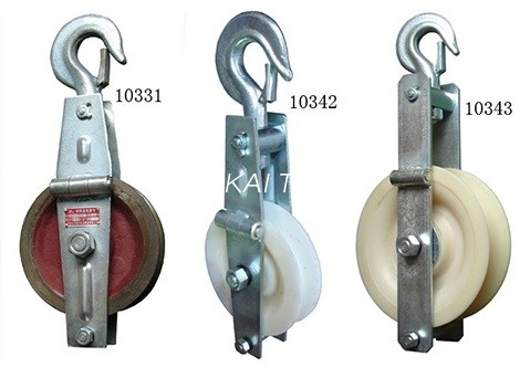 Blok Merangkai Kawat Grounding SHT / Blok Merangkai Sheave Baja Cor 20KN