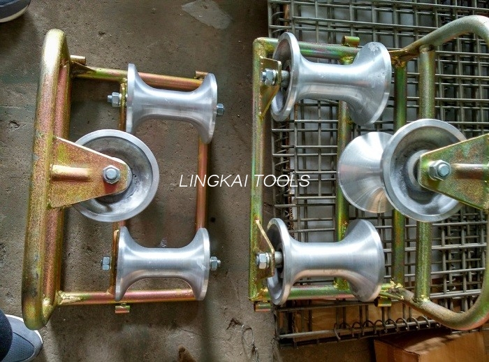 Rol Kabel Sudut 10 KN Rakitan Rol Tanah Tiga Sudut Sheave