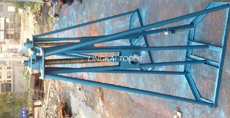 SIK Model 5 Ton Mechanical Cable Reel Stand Untuk Drum Kabel Untuk Merangkai