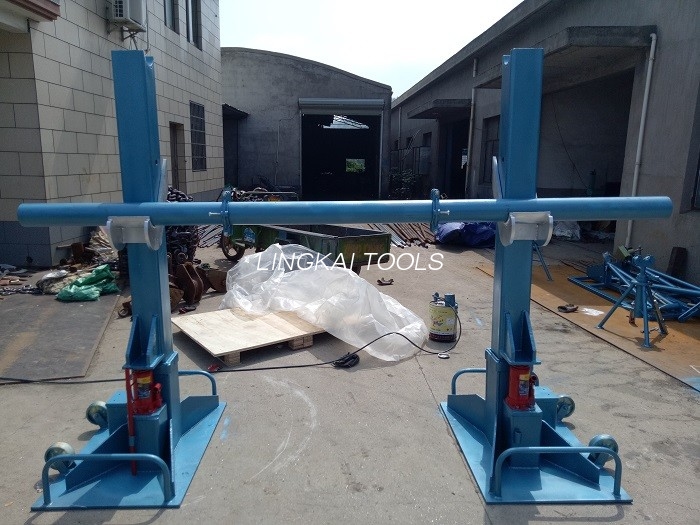 Alat Penarik Stand Reel Kabel Pembawa Listrik 20 Ton Dengan Dongkrak Hidrolik