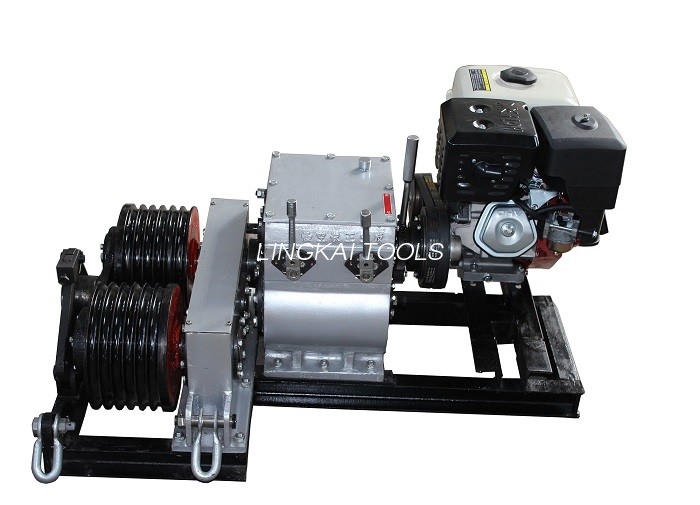 Mesin Bensin Honda Bertenaga Winch 5T Dengan Dua Kabel Drum Untuk Menarik Tali Kawat