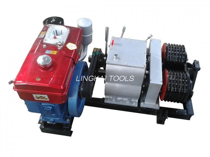Winch Kabel Penarik Kabel Bertenaga Bensin Winch Drum Dengan Dua Drum JJM-5SQ