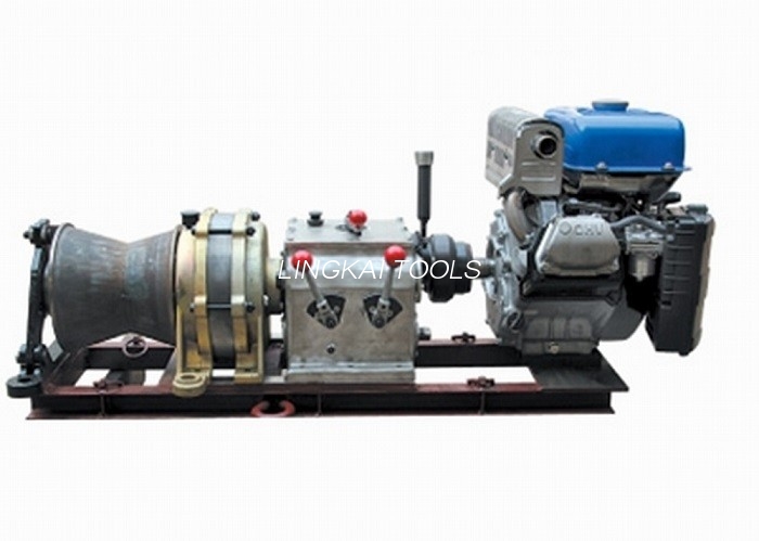 Winch Bertenaga Mesin Penarik Kabel / Winch Planetary Gearbox Bensin 5 Ton