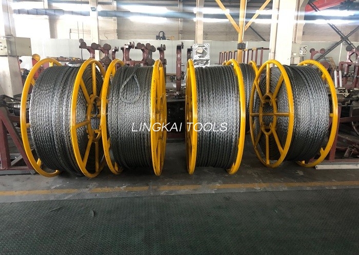 Tali Kawat Baja Jalinan Anti Memutar 24mm Untuk 4 Rangkaian Konduktor